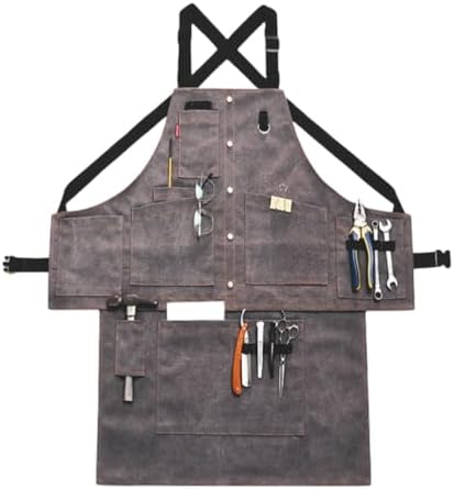 Multifunctional Work Apron Canvas Adjustable Back Straps Multiple