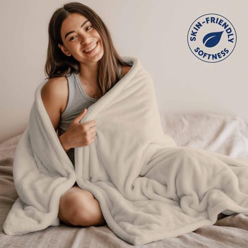 Grey Pure Color Flannel Fleece Throw Blanket for Couch Chair Sofa Bed