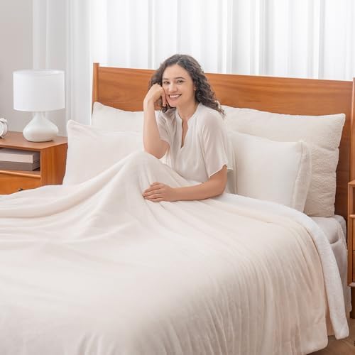 Berkshire Blanket-Sherpa Fleece Blanket, Warm and Soft Loftmink