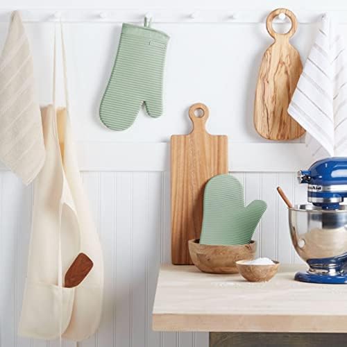 KITCHENAID Ribbed Soft Silicone Oven Mitt 2-Pack Set, 7.5"x13"