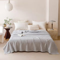 LGYKUMEG Muslin Throw Blanket,100% Cotton Lightweight Waffle Knit