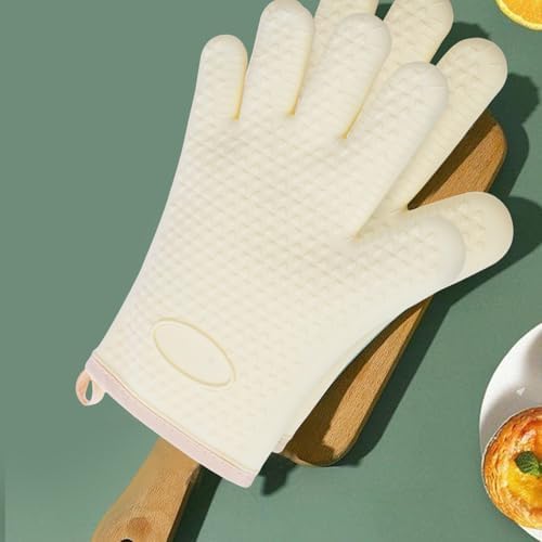 4 Pack BPA-Free Soft Silicone Oven Mitts,550F Heat Resistant Cooking