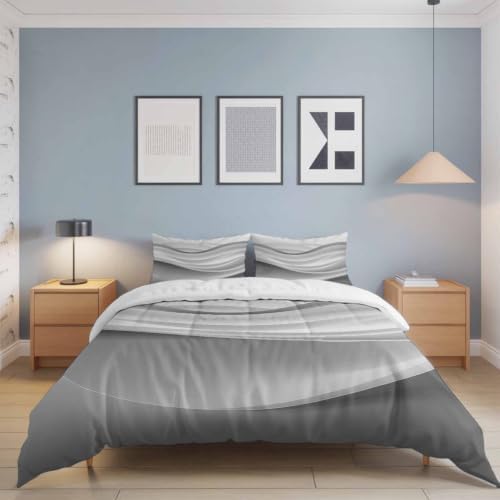 Abstract Queen Duvet Cover Set - 4 Pcs Comforter Cover Bedding Sets