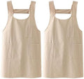 2 Pack Aprons for Women with Pockets Cute Cotton Aprons for Kitchen