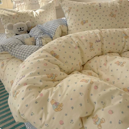 Queen Duvet Cover Set Printed 3 Pieces, Super Soft Comfortable Cotton