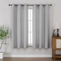 Chyhomenyc Light Grey Curtains 63 Inch Length 2 Panels for Bedroom