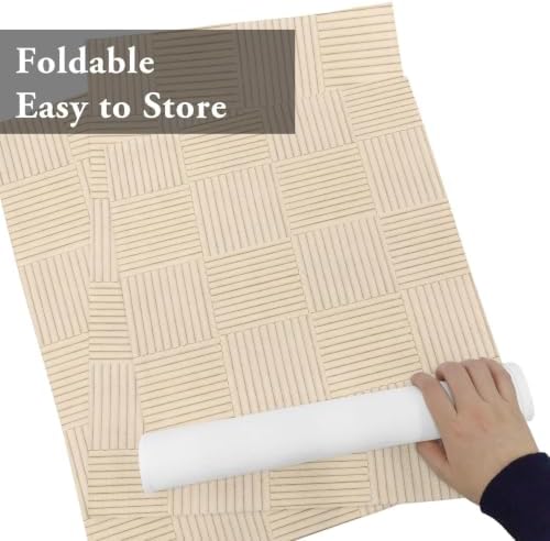 Minimalist Woven Strips Placemats Set of 8, Non Slip Washable