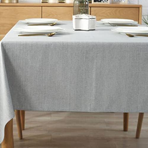 Tablecloth, Waterproof Linen Solid Color Tablecloth, Modern Minimalist