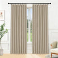 Thermal Ilated Full Blackout Linen ains 72" W x 84" L Pinch Pleated