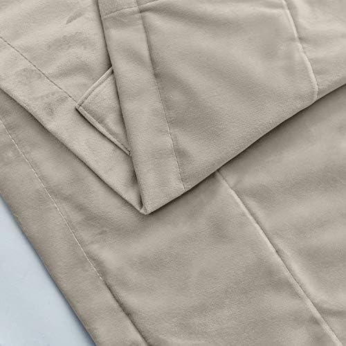 Macochico Extra Wide Velvet Texture Curtain 120 Inch Wide 4 in 1