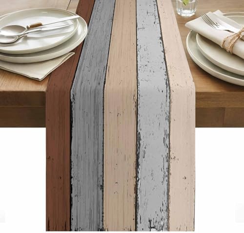 Farmhouse Cotton Linen Table Runner Dresser Scarf Retro Rustic Barn