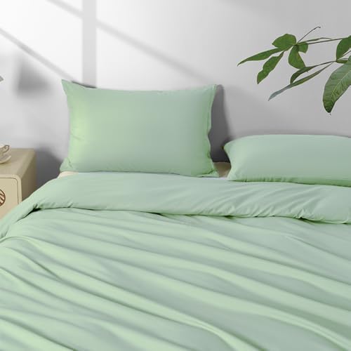 King Size Zipper Pillow Cases Set of 2,Light Sage Green,20x36 Inches