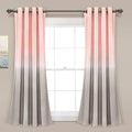 Lush Decor Umbre Fiesta Light Filtering Window Curtain Panel Pair, 52"