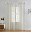 HLC.ME Semi Sheer Grommet Window Curtains, 2 Panels, 54x108 Inch