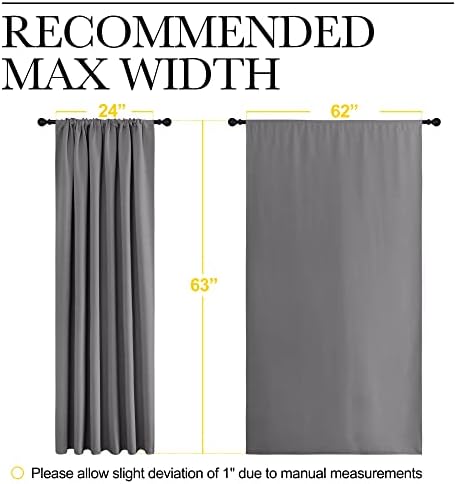 NICETOWN Blackout Curtain Panels for Window - Thermal Insulated Rod