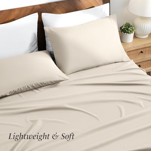 Ivy Union Microfiber Sheet Set (King, Sand)