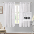 H.VERSAILTEX Linen Curtains 63 Inches Long for Living Room - Natural