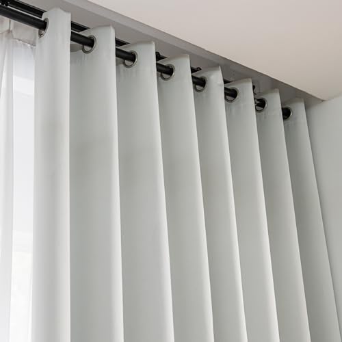 Windows Beige Blackout Curtains 84 inches Long 2 Panels Set Grommet