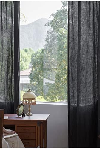Grey Curtains 108 Inch Length for Living Room 1 Panel Set Pinch