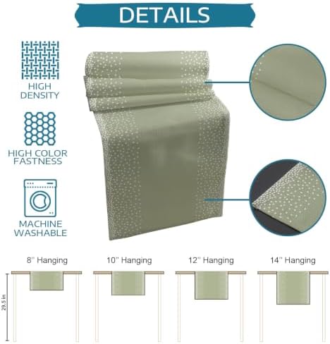 Speckled Grain Table Runner and Placemats Set of 6 Gradient Fade Soft