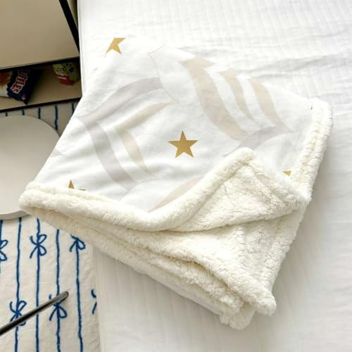 Minimal Drape Double-Layer Sherpa Fleece Throw Blanket 60”x 80”