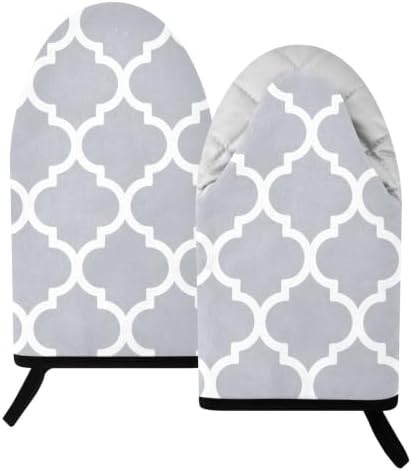 Gray Morocco Oven Mitts and Pot Holders Set 2 Pcs