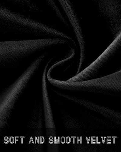 SMILETIME Black Velvet Curtains with Rod Pocket 2 Panels, 52 x 120 in