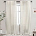 Mrs.Naturall 72 Inch Extra Wide Linen Curtains for Living Room, Back