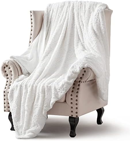 KAWAHOME Faux Fur King Size Blanket for Bed Warm Luxury Ultra Soft
