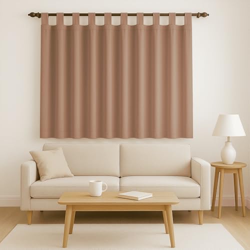 100% Blackout Tab Top Curtains for Extra Long Size Door,Window with