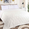 Reversible Soft Plush Cozy Jacquard Sherpa Fleece Throw Blanket King