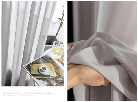 Sheer Curtains Voile 2 Panels Set,2 x 34W x 63H,Sheer Curtains Living