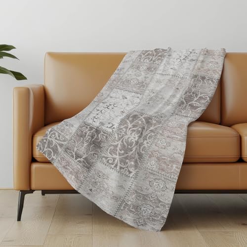Addison Rugs ASB566 Taupe 50" x 70" Oversized Sherpa Throw Blanket
