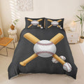 Feelyou Sports Baseball Bedding Set 3D Baseball Bat Printed Duvet