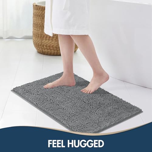 Bathroom Rugs Sets 2 Piece, Absorbent Bath Mat Set, 24"x16"+32"x20"