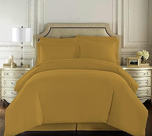 Duvet Cover Set 5PC 100% Cotton Duvet Cover,600 Thread Count Ultra