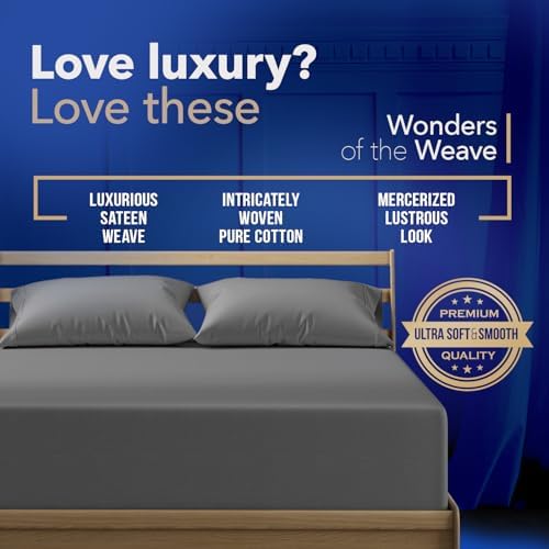 TEXAS LINEN CO. Premium Egyptian Cotton California King Size Fitted