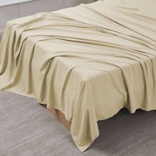 Queen Flat Sheet Only - Ultra Soft & Breathable Brushed Microfiber Top