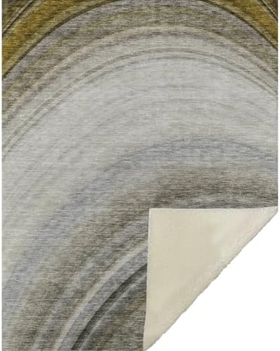 Addison Rugs ASB584 Taupe 50" x 70" Oversized Sherpa Throw Blanket