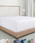 Soft Natural 100% Cotton Sateen Extra Long Twin Fitted Sheets, Bright