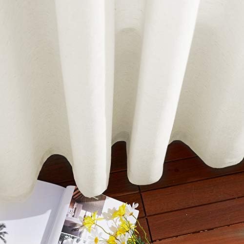 NICETOWN Semi Sheer Curtains 84 inch Length 2 Panels, Grommet Retro