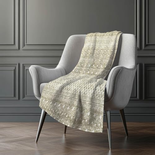 Addison Rugs ASB709 Taupe 50" x 70" Oversized Sherpa Throw Blanket
