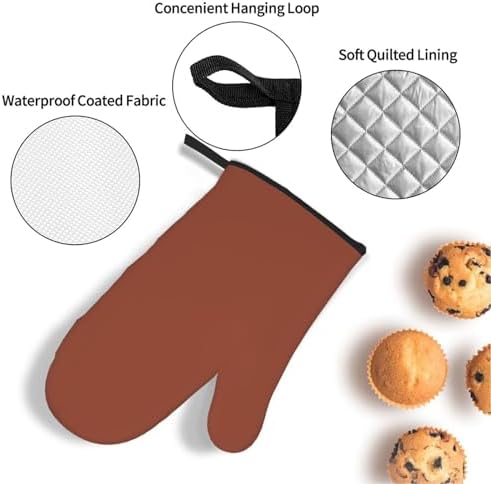 4 Pieces Oven Mitt and Pot Holder Sets, Minimalist Simple Basic Solid