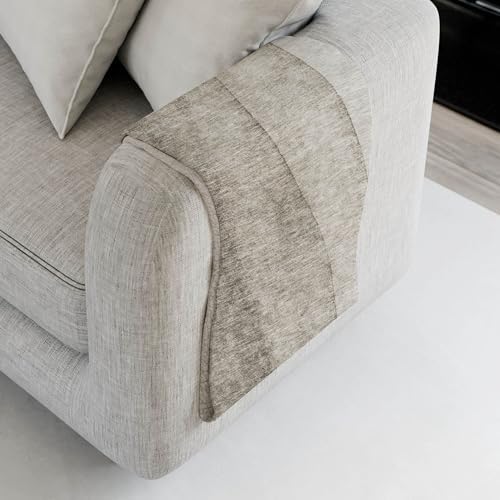 Addison Rugs ASB690 Taupe 50" x 70" Oversized Sherpa Throw Blanket
