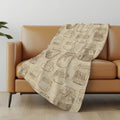 Addison Rugs ASB173 Beige 50" x 70" Oversized Sherpa Throw Blanket