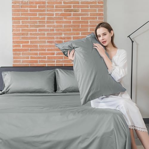 sunflower King Sheet Set Deep Pocket, 100% Cotton Sateen, Ultimate