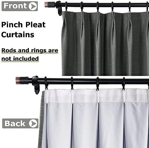 Frelement 52" W x 84" L Pinch Pleat Blackout Drape with Blackout