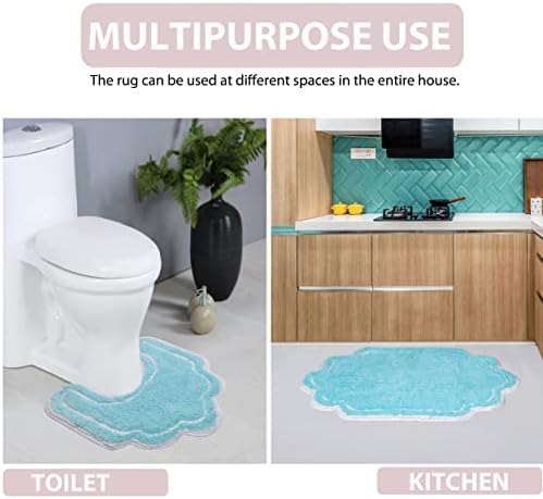 Home Weavers Allure Collection 100% Cotton Tufted Bathroom Rug, Soft