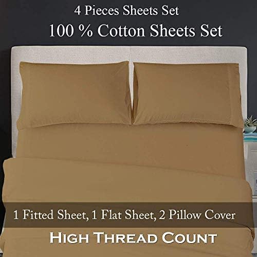 Full Sheets - 4 PCS Sheet Set - up to 15 inches Deep - 100% Pure
