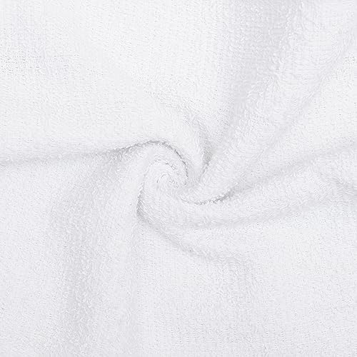 Looperry 13 x 13 Inches Bar Mop Towels White Terry Cloth Dish Rags